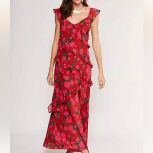RIXO Gail Silk Midi Dress